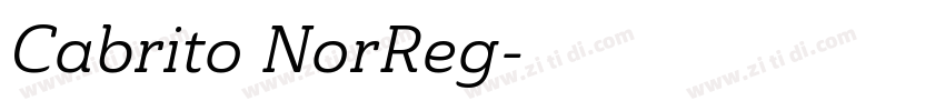 Cabrito NorReg字体转换